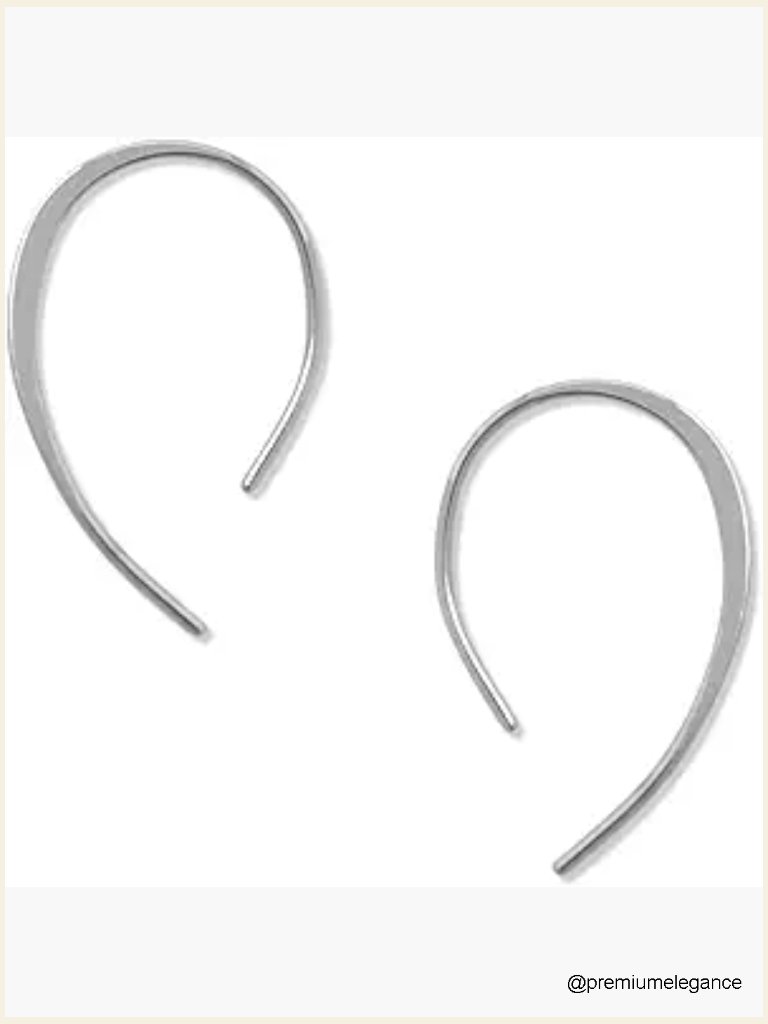 Lightweight Wire Threader Hoop Earrings - Hypoallergenic Sensitive Ears 925